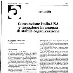 Convenzione Italia-USA e tassazione in assenza di stabile organizzazione, Il Fisco n.48/2006