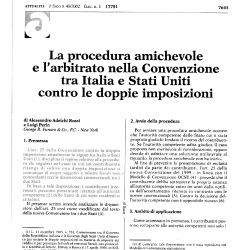 La procedura amichevole e l'arbitrato nella Convenzione tra Italia e Stati Uniti contro le doppie imposizioni, Il Fisco n.48/2002